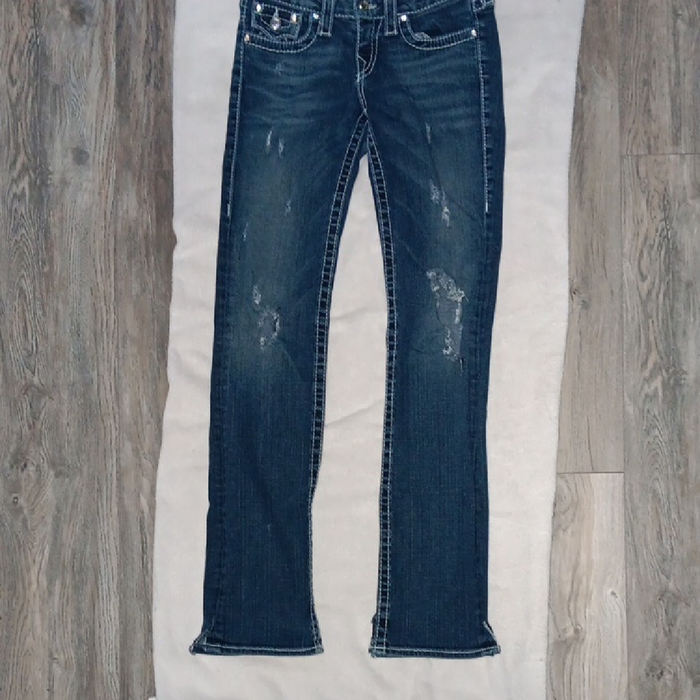 True Religion Dark Blue Straight Leg Jeans